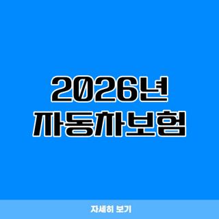 2026년 자동차보험